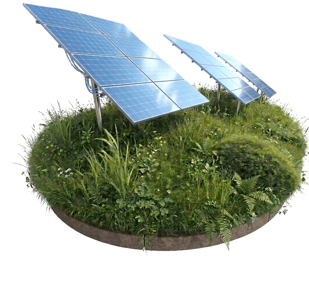 Panel solar en el monte